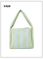 Air fly knit chemic bag gran capacidad bolso de las mujeres nicho a rayas bolso de hombro Commuter - details 6