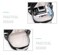Mochila escolar para chicas adolescentes, morral sencillo de color sólido para mujer, morral escolar juvenil - details 16