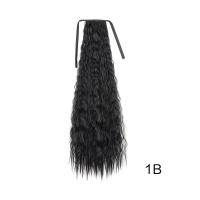 Peluca de cola de caballo afro rizada permanente de maíz, extensión de cola de caballo, cola de caballo larga ondulada y rizada ombre, postizo de cola de caballo natural esponjoso para mujeres - details 5