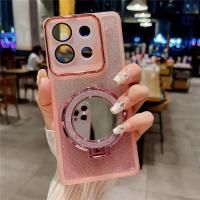 Para pocox6 Glitter Plating funda, soporte para Xiaomi poco x7 pro f6 pro x6 funda de silicona con soporte Poco X6 M6 x7pro - details 4