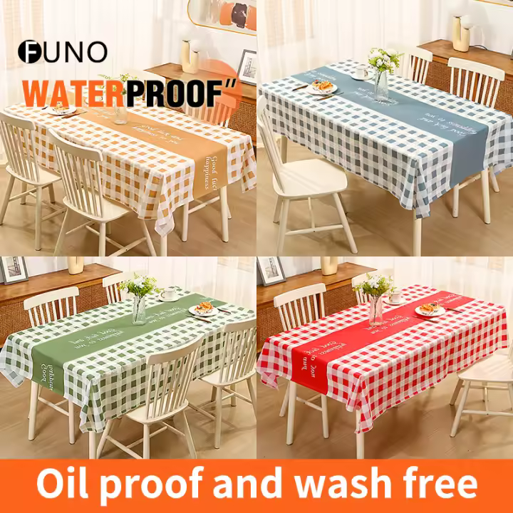 Mantel de Mesa a Cuadros Impermeable y Resistente al Aceite Cubierta de Mesa de Comedor de 90CM/180CM para Cocina y Sala de Estar - 1