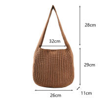 Bolsos de hombro Vintage para mujer, bolsos tejidos de gran capacidad, bolso escolar informal para mujer y niña, para compras de viernes - details 26