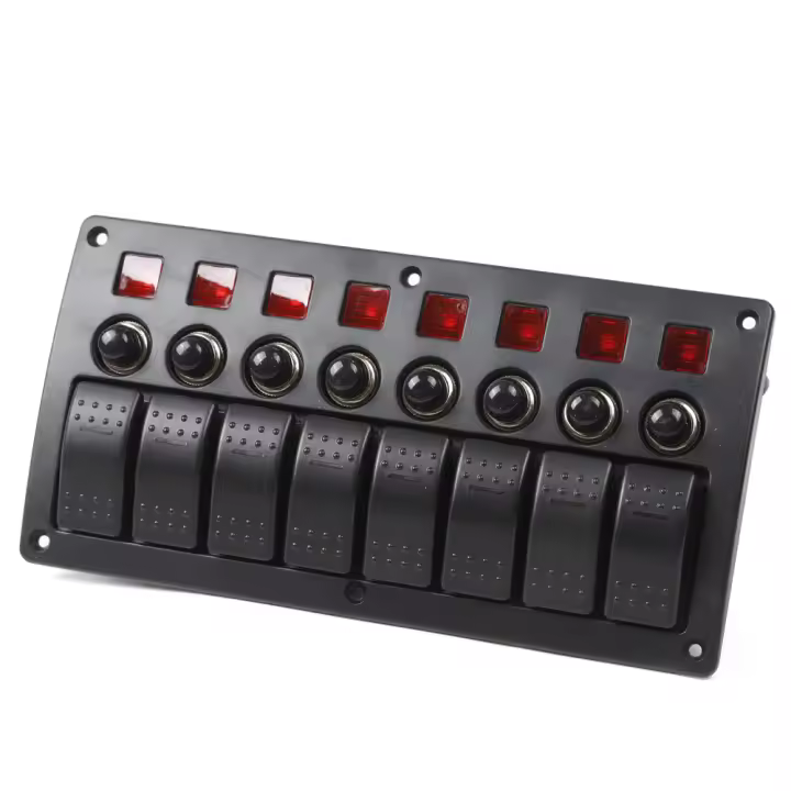 Panel de interruptor Schalttafel, 3 en 1, 8 entradas, IP65 para 12/24V, arranque automático - 1