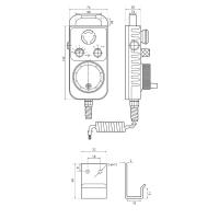 Volante Universal de 4 ejes, accesorio colgante CNC MPG, 100 pulsos, 5V y parada de emergencia, enrutador CNC - details 7