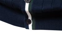 Chaqueta de punto de tendencia de suéter de manga larga con cuello en V para hombre de otoño e invierno - details 16