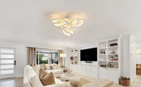 Goeco Lámpara LED Moderna y Creativa de Diseño de Flores, 45W, Luces Calientes Blancas, Montaje Semi-Flush, Material de Aluminio, Eficiencia Energética - details 0