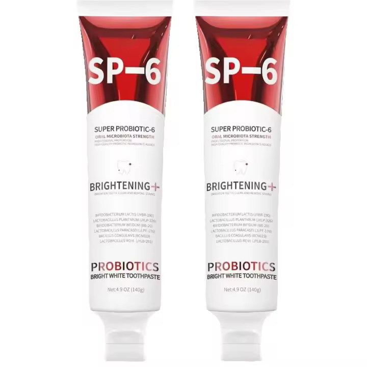 2PCS Sp 6 Probiotic Sp-6 Probióticos Pasta de dientes blanqueadora Sabor fresco y salud de las encías - 1