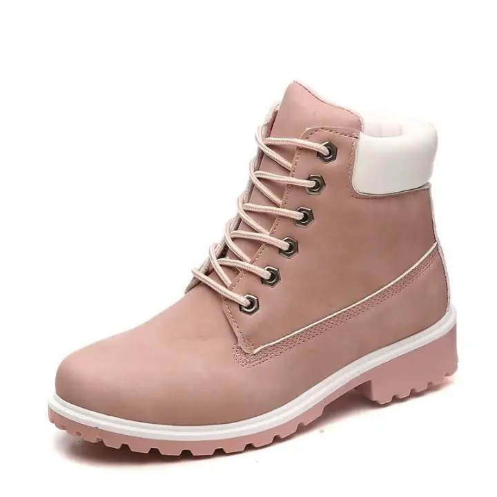 Botas de trabajo clásicas de cuero con cordones para hombre y mujer - 1