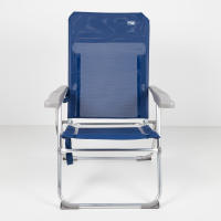 Silla de playa plegado slim Aktive, reclinable 6 posiciones antivuelco azul marino, medidas 47x60x94cm, aluminio, peso máx. 110 kg. - details 4