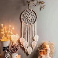 Colgante de Pared Macramé Atrapasueños Tejido a Mano Decoración Boho para el Hogar Artesanal - details 3
