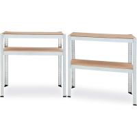 Estanterías metálicas de almacenamiento 160x90x40cm 700kg 4 estantes MDF organizador taller - details 12