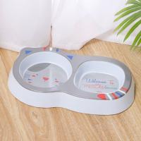 Cuencos dobles de plástico multiusos para alimentación de mascotas, dispensador alimentador de gato antideslizante de dibujos animados, contenedor portátil antigolpes para cuenco de comida para perros - details 3