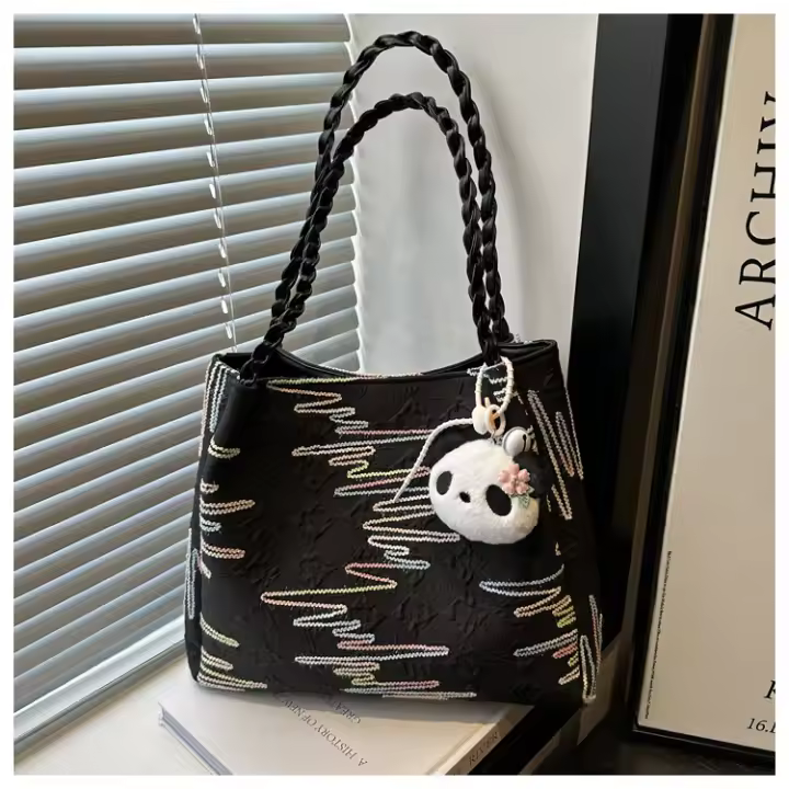 Bolso informal de gran capacidad para ir al trabajo para mujer, bandolera de mano con un solo hombro, a la moda, 2025 - 1