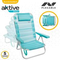 Set 2 Sillas Pleg Alu 5pos 60x47x83cmc/cojin+asa-mediterraneo - details 2