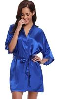 Bata de satén para mujer, lencería íntima, ropa de dormir sedosa, regalo de boda nupcial, bata de baño tipo kimono informal, camisón Sexy - details 37