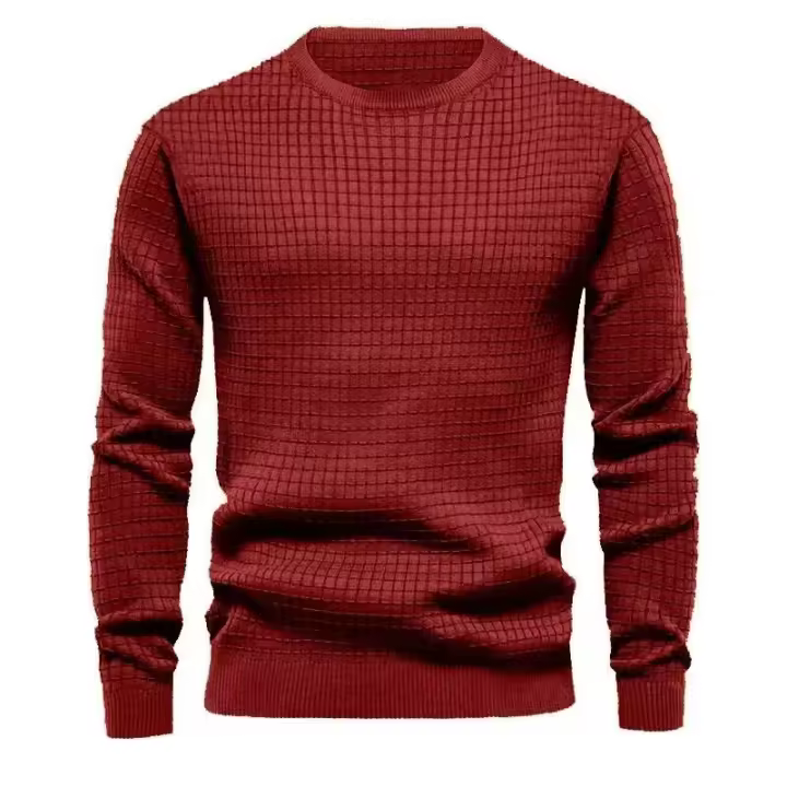 Nuevas sudaderas de cuello redondo para hombre, ropa de abrigo grande de Color sólido, camisetas para correr al aire libre de primavera - 1