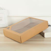 Caja de Papel Kraft para regalo de Navidad, caja de exhibición para dulces, pasteles, jabón, galletas, cupcakes, Baby Shower, boda - details 2