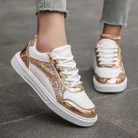 Nuevos zapatos de mujer brillantes, superventas, en tallas 41, 42, 43, zapatos planos de fiesta con perlas deportivas de oro rosa a la moda, calidad - details 8
