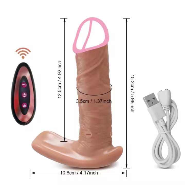 Leten Vibrador de Estimulación Vaginal Realista para Mujeres Juguete de Placer Sensual de Control Remoto Wearable Dildo - 1