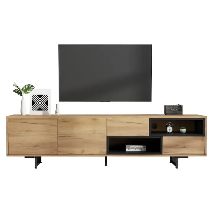 Mueble de Consola de Madera de Chipboard Funciones de Almacenamiento Multiples - 1
