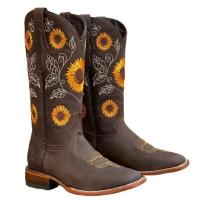 Botas estampadas de estilo vintage para mujer, botas largas para mujer - details 2
