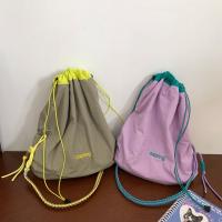 Bolso de hombro ligero de moda, bolso cruzado con letras para ir al trabajo, bolso con cordón de Color en contraste de nailon para niñas - details 10
