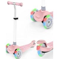 Patinete de Tres 3 Ruedas,Patinete de 3 Ruedas Scooter con Led Luces Manillar Altura Ajustable 67-80cm con Freno Posterior para Niños - details 5