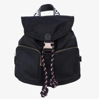 Mochila de nailon para desplazamientos y actividades al aire libre: mochila informal duradera con correas ajustables para los hombros, múltiples compartimentos, cierre con cordón y llavero - details 6