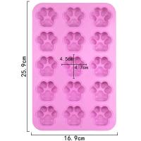 Molde de Silicona para Alimentos de Perros Bandeja de Hielo con Impresión de Patas de Mascota - details 1