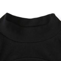 Mono de manga larga con cuello medio alto para mujer, hombros descubiertos, color sólido, moda de alta gama - details 11