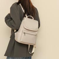 Mochila Mujer Nylon Beige, Gran Capacidad, Ligera, Escuela, Trabajo - details 1