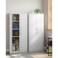 Armario de Garaje de 5 Estantes con 2 Puertas, Armario de Oficina, 40 x 80 x 180 cm, 1 Cerradura, Estantes Ajustables, Gabinete de Metal, Gris Mate OMC015G01 - details 40
