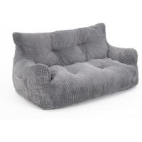 Sillon Puff con relleno incluido, sofás de dos plazas con asas portátiles, sillas de salón ergonómicas, puf interior para sala de estar, dormitorio, sala de juegos, beige - details 7