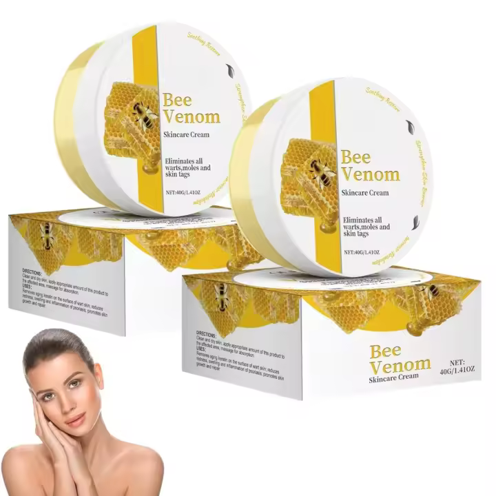 2025 Nueva crema de tratamiento de veneno de abeja mejorada, reduce eficazmente las imperfecciones de la piel, hidrata y alivia los problemas de la piel (2 unidades) - 1
