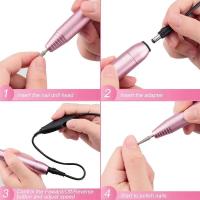 Mini afilador portátil, pulidor eléctrico USB recargable, taladro y máquina de calado con juego de uñas acrílicas - details 1