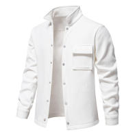 Suéter de manga larga con solapa para hombre, cárdigan con bolsillo, decoración, Color sólido, novedad de otoño e invierno, 2024 - details 20