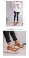 Tamaño grande para mujer, novedad de verano, sandalias coloridas con suela gruesa y tacón con diamantes de imitación - details 10