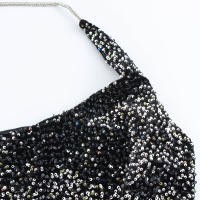 Chic ss para mujer moda Otoño-Invierno estilo asimétrico con lentejuelas sin mangas - details 3