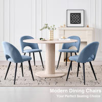 EGOONM Juego de 4 sillas de comedor de cocina modernas, silla de comedor familiar nórdica, cojín trasero hueco moderno único, para cocina/sala de estar - details 1
