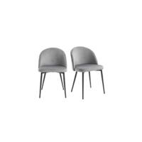 Pack de 2 Sillas de Comedor Sillas Decorativas Tapizadas en Lino Sillas de Cocina con Respaldo Reposabrazos y Patas de Metal para Salón 59,5x56,5x81 cm Azul - details 11