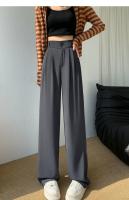 Elegantes Pantalones de Pierna Ancha Estilo Coreano Cintura Alta, Suelto, Moda Oficina, Ropa de Calle 2024 - details 8