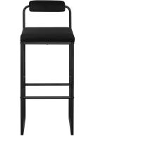 Taburetes de Cocina Altos con Resalto 2X Taburetes Cuadrados con Asiento de Terciopelo - details 6