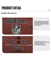 Balón Oficial Wilson NFL Tamaño 9 Estándar - PU de Alta Resistencia para Entrenamiento Profesional y Competición para Adultos - details 1
