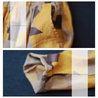 Pantalones de algodón y lino para mujer, pantalones harén con estampado de verano, pantalones holgados Retro a la moda hasta el tobillo para mujer - details 2