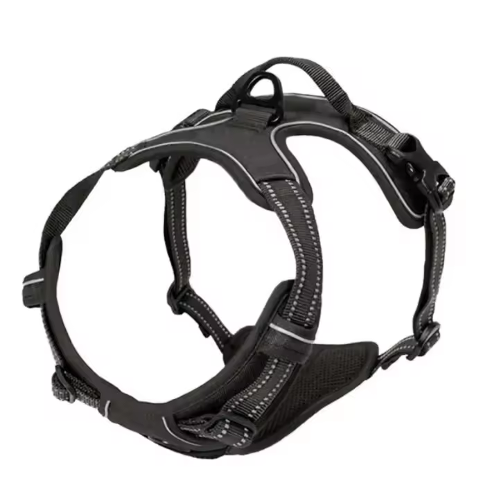 Collares Arnés para Perros Chalecos Grandes Correa Tienda de Mascotas Accesorios de Cuero para Cachorros Conjunto Mediano y Pequeño - 1