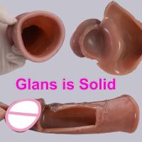 Empaque privado Sexy 4 estilos Funda suave realista para agrandar el pene Crecimiento grande Pene de silicona real Hombre Retraso de la eyaculación Condón extensible Juguete sexual - details 5