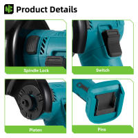 Amoladora Angular Inalámbrica Newbeny Herramienta Eléctrica de Carpintería para Batería Recargable - details 5