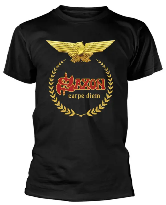 Saxon Carpe Diem camiseta informal de algodón para hombres y mujeres - 1
