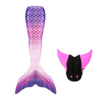 Disfraz de cola de sirena para niños y niñas, traje de baño de fantasía, aleta Monofin, Cosplay, regalo de cumpleaños - details 5