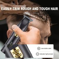 Afeitadora de barba profesional para hombres, máquina de corte de pelo, recortadora de precisión, recortadora de pelo inalámbrica, recortadora de hoja en T de espacio cero - details 6